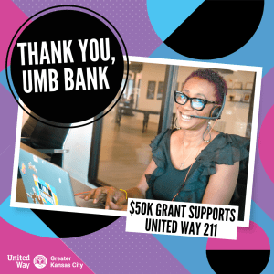 United Way 211 Receives $50K Grant from UMB Bank