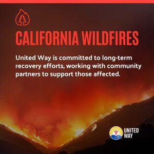 United Way Assisting California Wildfire Victims