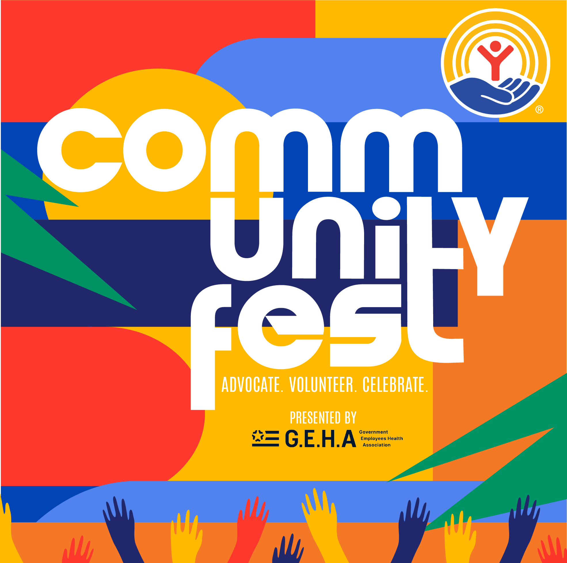 Event graphic: CommUNITY Fest, presented by G.E.H.A; ADVOCATE. VOLUNTEER. CELEBRATE.