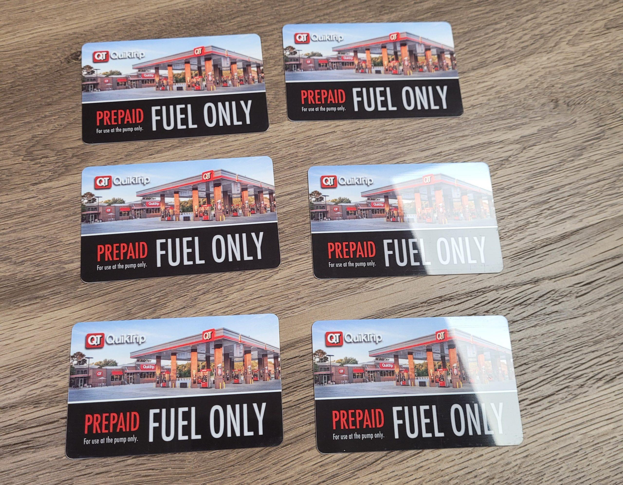 Images of gas cards