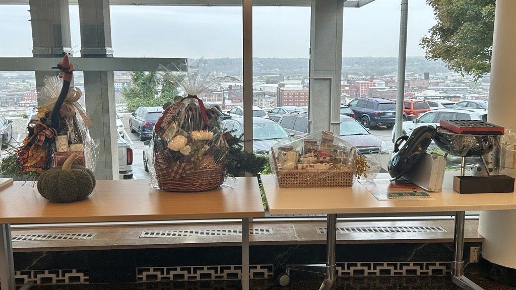 Themed gift baskets for HNTB United Way campaign silent auction event