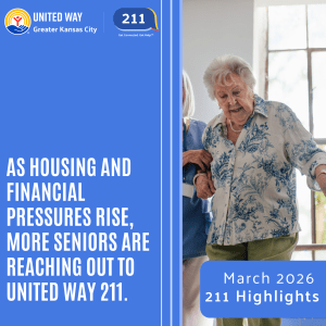 AS HOUSING AND FINANCIAL PRESSURES RISE, MORE SENIORS ARE REACHING OUT TO UNITED WAY 211; March 2026 211 Highlights